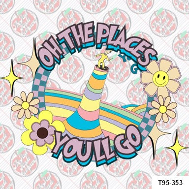 Oh The Places Retro