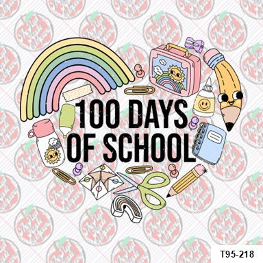 100 Days of School Heart