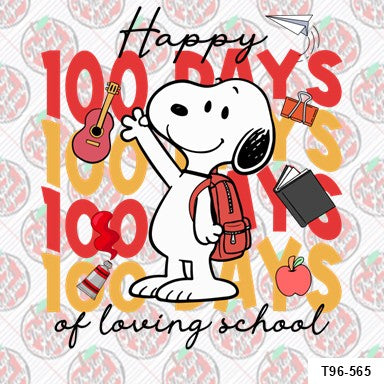 100 Days of Snoopy Loving School Orange