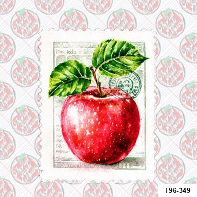 Gold Apple Vintage Postal Stamp