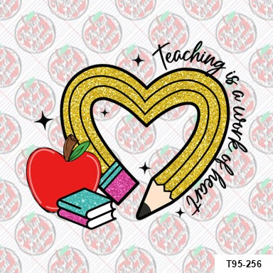Pencil Heart Apple