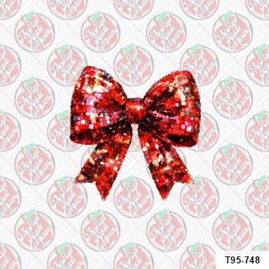 Sequin Red Bow