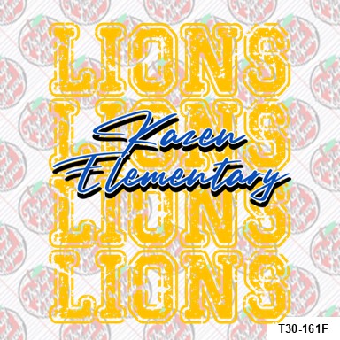 Lions Lions Lions Gold-Kazen Elementary