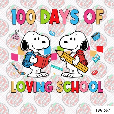 100 Days of Snoopy Loving School