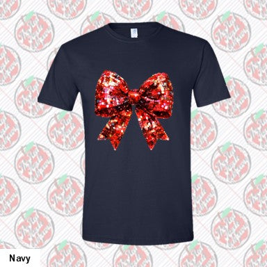 Sequin Red Bow