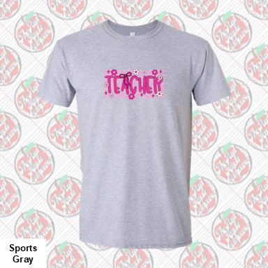 Teacher Checkered Pink Coquette