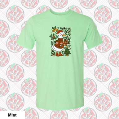 Floral Christmas Goose