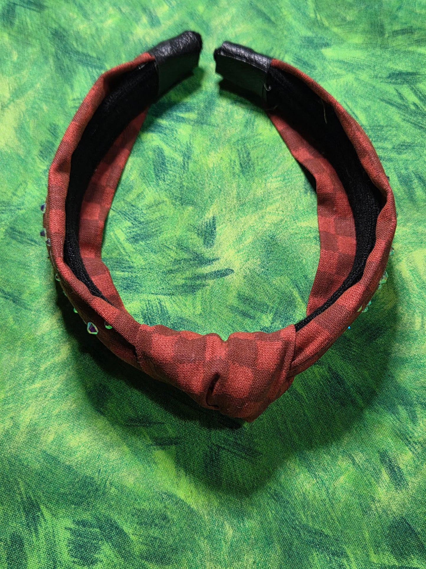 Brown Squares Headband