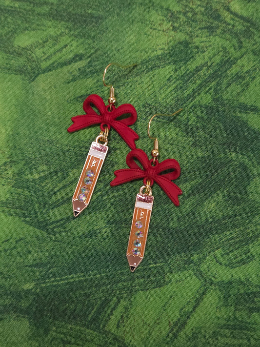 Coquette red earrings