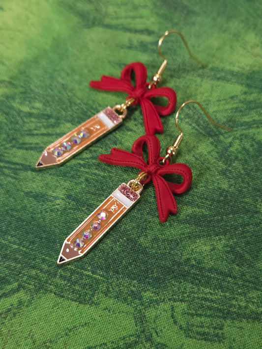 Coquette red earrings