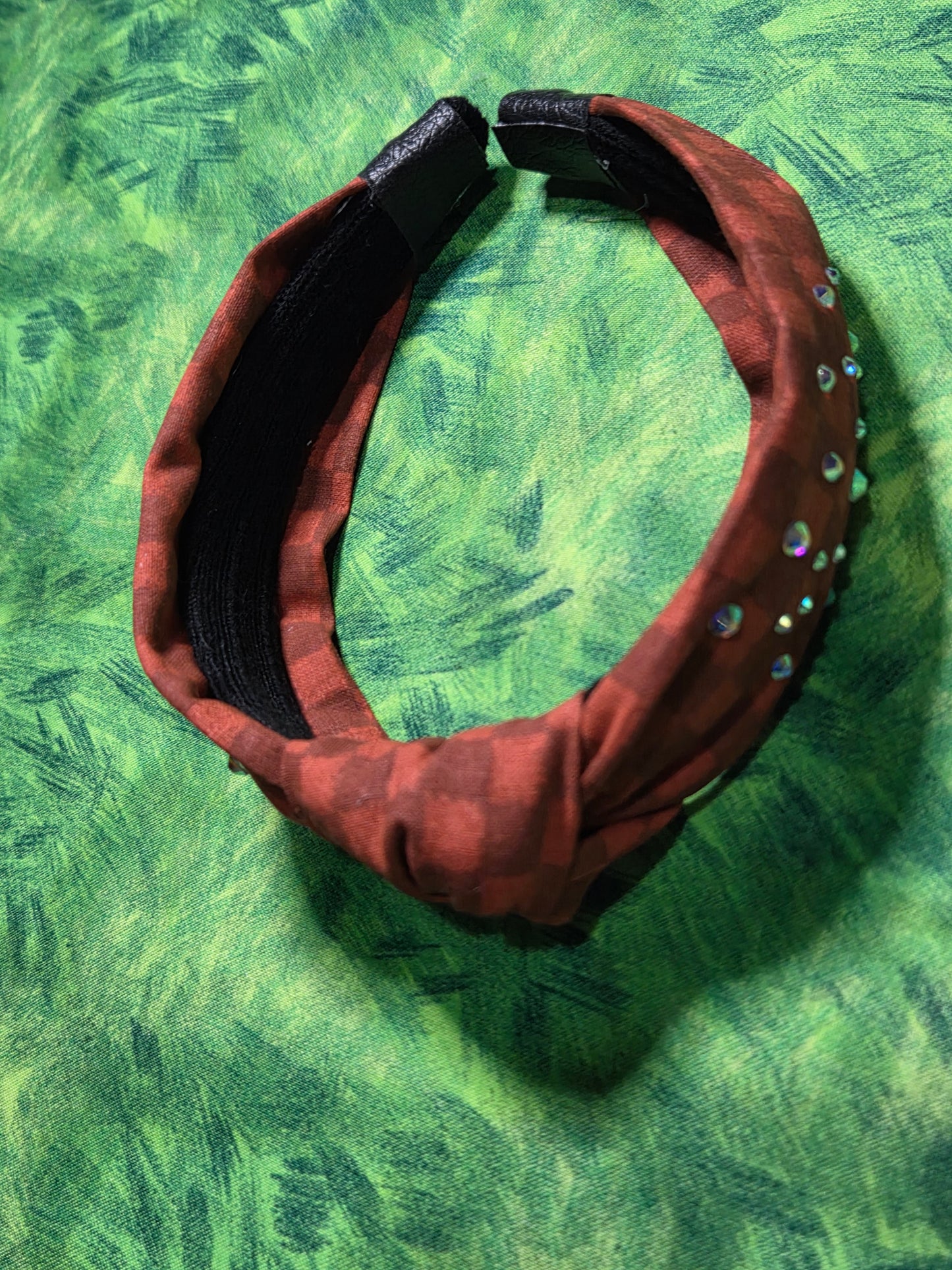 Brown Squares Headband