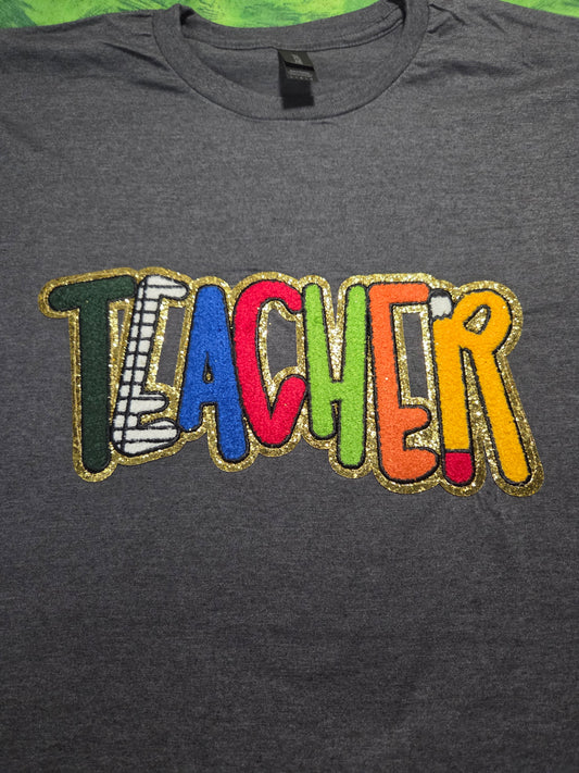 Ready to wear-Adult large - Teacher Patch- Gildan softstyle-CLOSEOUT
